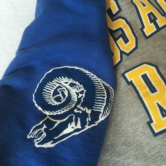 #73 Junk Food Los Angeles Rams Sweat Men's Small Gray Blue RARE vtg playoffs - Picture 5 of 9